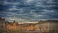 Trieste. The City Hall seen from the Molo Audace